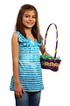 Free Stock Photo: A cute young girl holding an Easter basket