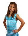 Free Stock Photo: A cute young girl posing with a white background