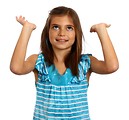 Free Stock Photo: A cute young girl posing with a white background