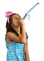 Free Stock Photo: A cute young girl celebrating a birthday
