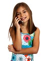 Free Stock Photo: A pretty young girl talking on a cell phone