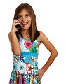Free Stock Photo: A pretty young girl talking on a cell phone