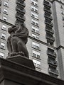 Free Stock Photo: Statue of a lion in front of a tall building in Atlanta, Georgia