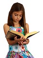 Free Stock Photo: A pretty young girl reading a book