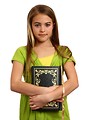 Free Stock Photo: A beautiful young girl holding a book
