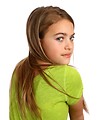 Free Stock Photo: A beautiful young girl posing with a white background