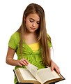 Free Stock Photo: A beautiful young girl reading a book