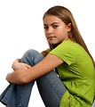 Free Stock Photo: A beautiful young girl posing with a white background