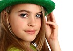 Free Stock Photo: A beautiful young girl dressed for Saint Patrick