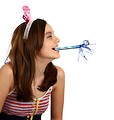 Free Stock Photo: A cute young girl celebrating a birthday
