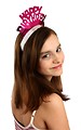 Free Stock Photo: A cute young girl wearing a happy birthday tiara