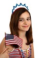 Free Stock Photo: A cute young girl celebrating the 4th of July