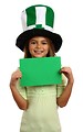 Free Stock Photo: A pretty young girl wearing a Saint Patrick