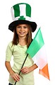 Free Stock Photo: A pretty young girl wearing a Saint Patrick