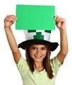 Free Stock Photo: A pretty young girl wearing a Saint Patrick