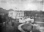 Free Stock Photo: A vintage photo of the White House