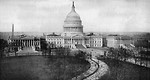Free Stock Photo: A vintage photo of the United States Capitol building in Washington DC