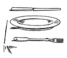Free Stock Photo: Illustration of a table setting