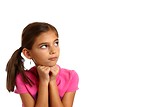 Free Stock Photo: A cute young girl posing on a white background