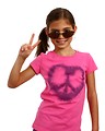 Free Stock Photo: A cute young girl making a peace symbol