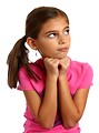 Free Stock Photo: A cute young girl posing on a white background