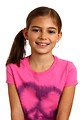 Free Stock Photo: A cute young girl wearing a peace symbol t-shirt