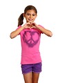 Free Stock Photo: A cute young girl making a heart symbol