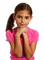 Free Stock Photo: A cute young girl posing on a white background