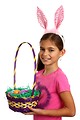 Free Stock Photo: A cute young girl holding an Easter basket