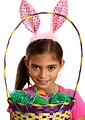 Free Stock Photo: A cute young girl holding an Easter basket
