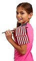 Free Stock Photo: A cute young girl holding American flags