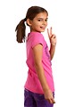 Free Stock Photo: A cute young girl making a peace symbol