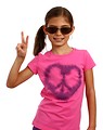 Free Stock Photo: A cute young girl making a peace symbol