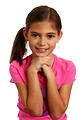 Free Stock Photo: A cute young girl posing on a white background