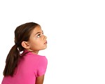 Free Stock Photo: A cute young girl isolated on a white background