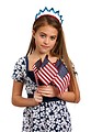 Free Stock Photo: A beautiful young girl dressed for the 4th of July