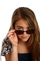 Free Stock Photo: A beautiful young girl posing with sunglasses