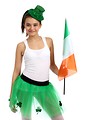 Free Stock Photo: A cute young girl dressed for Saint Patrick