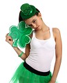 Free Stock Photo: A cute young girl dressed for Saint Patrick