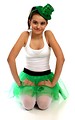 Free Stock Photo: A cute young girl dressed for Saint Patrick