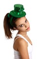 Free Stock Photo: A cute young girl dressed for Saint Patrick