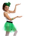 Free Stock Photo: A cute young girl dressed for Saint Patrick