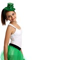 Free Stock Photo: A cute young girl dressed for Saint Patrick