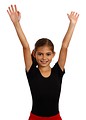 Free Stock Photo: A cute young girl doing exercise and gymnastic poses