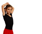 Free Stock Photo: A cute young girl doing exercise and gymnastic poses