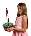 Free Stock Photo: A beautiful young girl holding an Easter basket