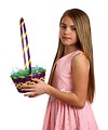Free Stock Photo: A beautiful young girl holding an Easter basket