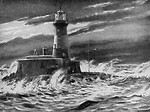 Free Stock Photo: Vintage illustration of a lighthouse