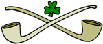 Free Stock Photo: Illustration of a shamrock and pipes