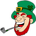 Free Stock Photo: Illustration of a laughing leprechaun
